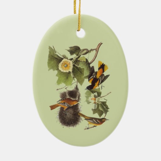 Audubon Birds Troupial Vintage Art  セラミックオーナメント (裏面)