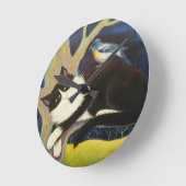AUDUBON CAT ラウンド壁時計 (傾斜)