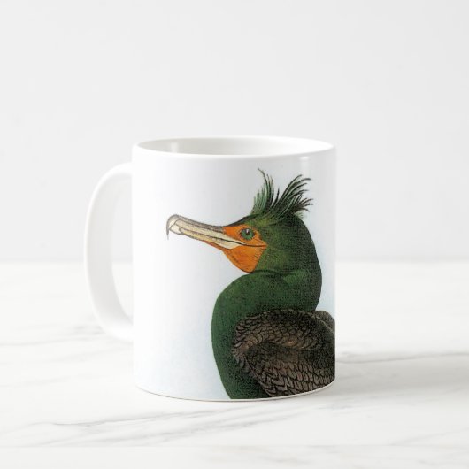 Audubon Coffee Mugによる二重の冠をかぶった鵜 コーヒーマグカップ (正面左)
