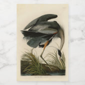 Audubon Great Blue Heron Marsh Bird フードラベル (シングルラベル)