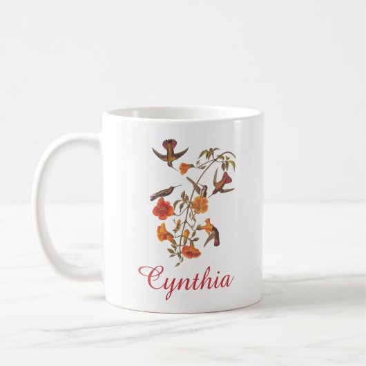 Audubon Mango Hummingbird in Gem Colors コーヒーマグカップ (左)