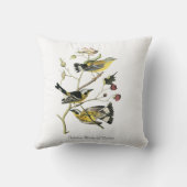 Audubon Marigold Warblelr Pillow クッション (裏面)