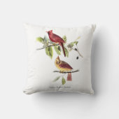 Audubon Northerm Cardinals Pillow クッション (正面)