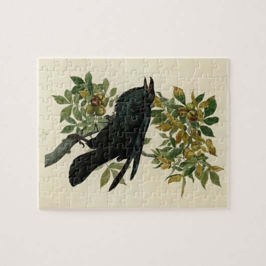 Audubon Raven Bird Classic Artwork ジグソーパズル (横)
