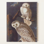 Audubon Snowy White Owls on a Dark Cloudy Night プランナー手帳 (裏面)