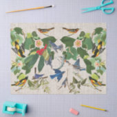 Audubonsの鳥の野性生物の動物の花のティッシュペーパー 薄葉紙 (クラフト)