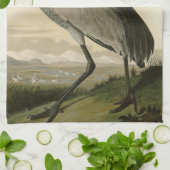 Audubon's Birds of Americaのサンドヒルクレーン キッチンタオル (折り畳み)