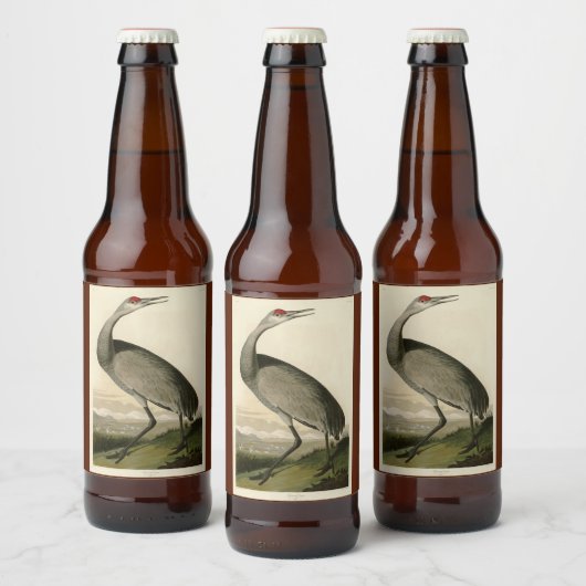 Audubon's Birds of Americaのサンドヒルクレーン ビールラベル (ボトル)