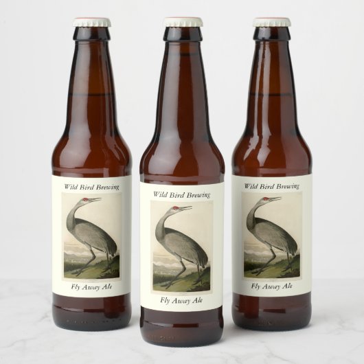 Audubon's Birds of Americaのサンドヒルクレーン ビールラベル (ボトル)
