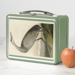 Audubon's Birds of Americaのサンドヒルクレーン メタルランチボックス