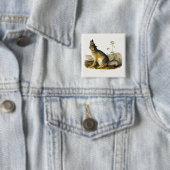 Audubon's Quadrupedsからの迅速なキツネ(Vulpes Velox) 缶バッジ (インサイチュ)