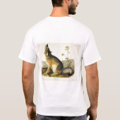 Audubon's Quadrupedsからの迅速なキツネ(Vulpes Velox) Tシャツ (裏面)