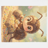 Auf den Spuren des Blütengoldes.3 フリースブランケット (正面(横))