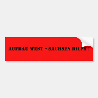 Aufbau West - Sachsen Hilft ! バンパーステッカー