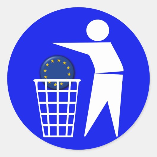 Aufkleber: Anti EU Protest 2c - ラウンドシール (正面)