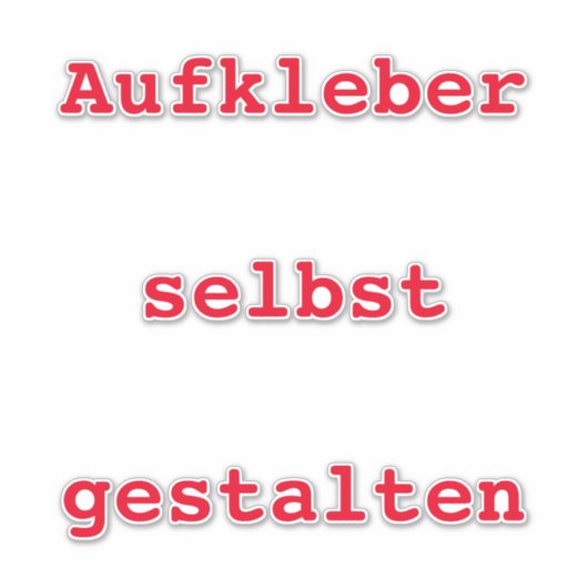 Aufkleber Auto selbst gestalten シール (正面)