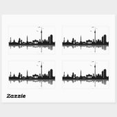 Aufkleber Berlin Skyline 長方形シール (シート)