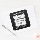 Aufkleber BLACK - QR - PURE Collection スクエアシール (封筒)