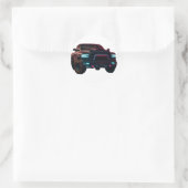 Aufkleber Dodge TRX Neon Truck ラウンドシール (バッグ)