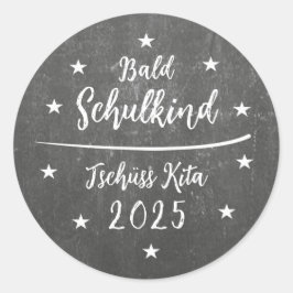 Aufkleber | Einschulung - Bald Schulkind - Tafel ラウンドシール