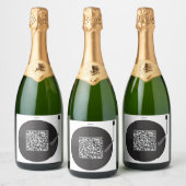 Aufkleber mit personalisierten Song per QR-Code スパークリングワインラベル (ボトル)