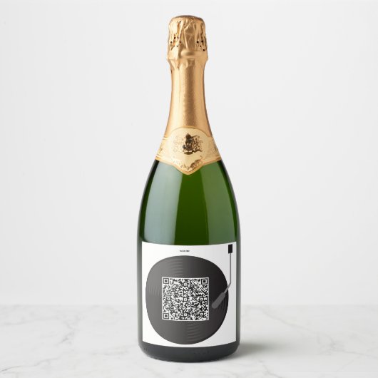 Aufkleber mit personalisierten Song per QR-Code スパークリングワインラベル (正面)