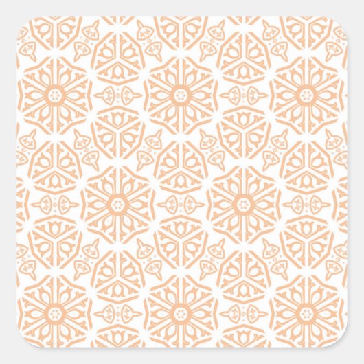 Aufkleber mit Vintage Muster スクエアシール (正面)
