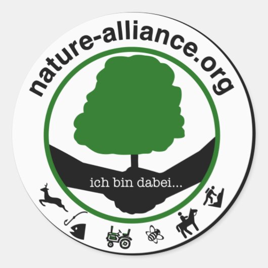 Aufkleber Nature alliance ラウンドシール (正面)