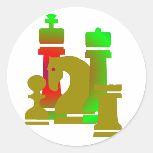 Aufkleber Schach / chess sticker ラウンドシール (正面)