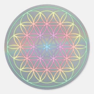 Aufkleber Sticker ~Healing~Energy "Flower Of Life" ラウンドシール