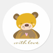 Aufkleber "with love" ラウンドシール (正面)