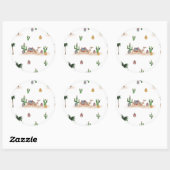 Aufkleber Wüsten Kamele ラウンドシール (シート)