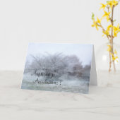 Aufrichtige Anteilnahme  mit Winterbild カード (黄色い花)