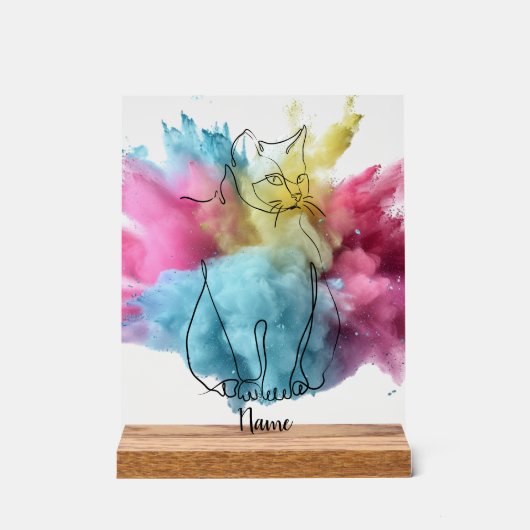 Aufsteller Katze アクリルサイン (正面)