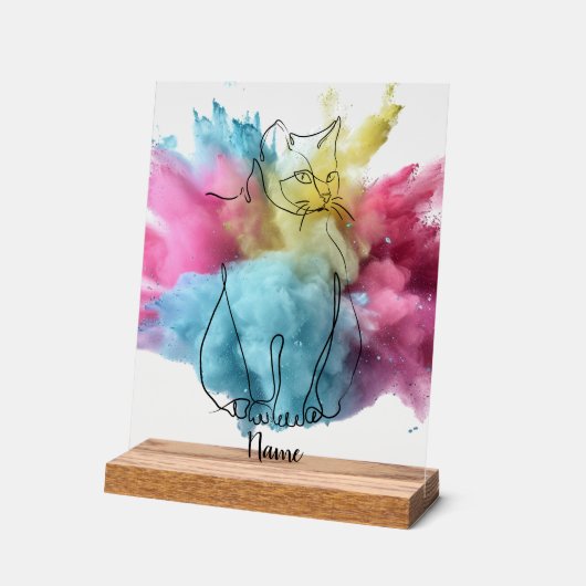 Aufsteller Katze アクリルサイン (傾斜)