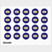 Auge Stern Strahlen eye star rays ラウンドシール (シート)