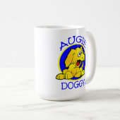 Augieの小犬の漫画のロゴのマグ コーヒーマグカップ (正面右)