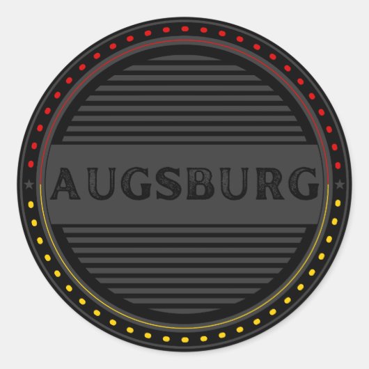 Augsburg City Pride Emblem – German Identity ラウンドシール (正面)