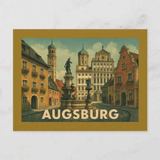 Augsburg Germany City Art ポストカード (正面)