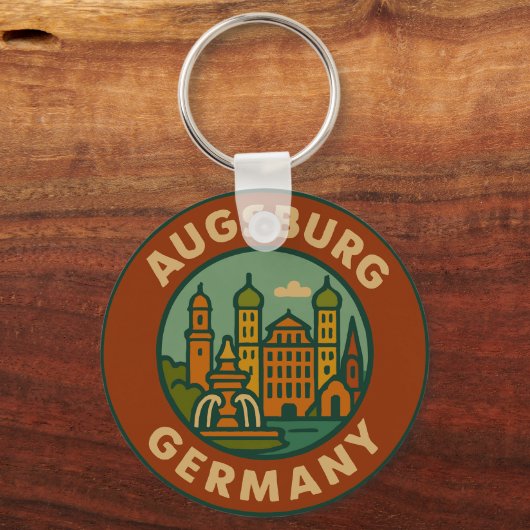 Augsburg Germany Cityscape キーホルダー (裏面)