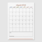 August 2025 Magnetic Calendar (正面)