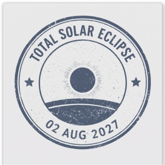 August 2 2027 Solar Eclipse シール (正面)