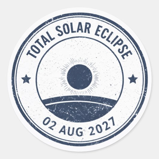August 2 2027 Solar Eclipse ラウンドシール (正面)