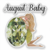 August Baby Birthday Sticker シール (正面)