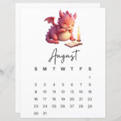 August Baby Dragon Storybook Fantasy Calendar  (正面/裏面)