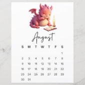 August Baby Dragon Storybook Fantasy Calendar  (正面)
