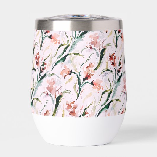 August Birth Flower Gladiolus Watercolor Pattern (正面)
