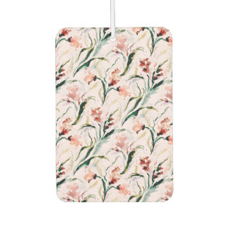 August Birth Flower Gladiolus Watercolor Pattern カーエアーフレッシュナー