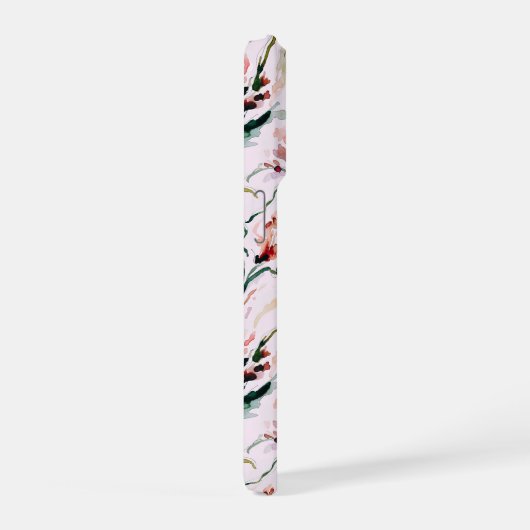 August Birth Flower Gladiolus Watercolor Pattern iPhoneケース (右側面)