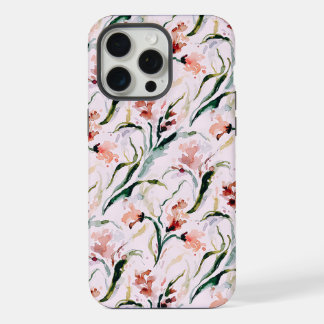 August Birth Flower Gladiolus Watercolor Pattern iPhone 15 Pro Maxケース